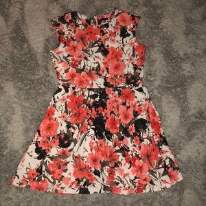 Orange/Red Floral Dress